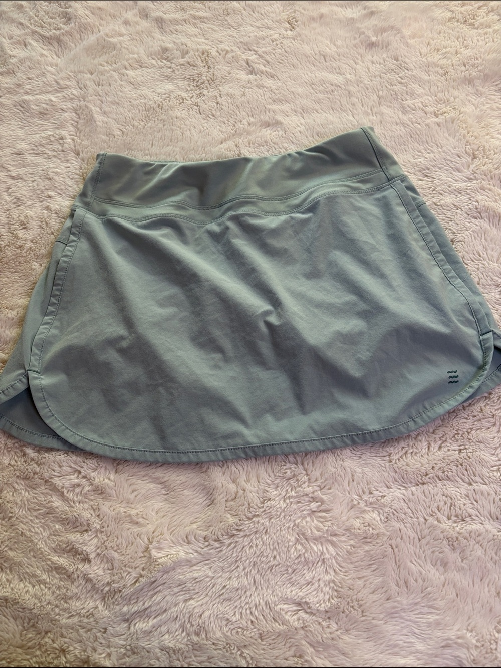 Free Fly Apparel Mini Skirt with built in Shorts Hidden Pocket Pale Sage Green S